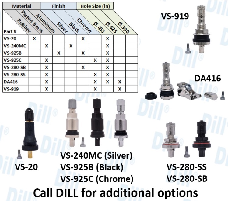 Dill Air Controls Products » TPMS Lookup